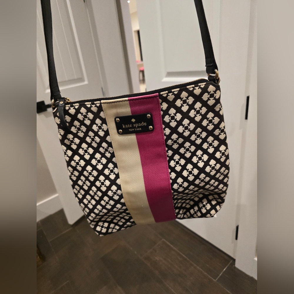 Kate Spade Black and Cream Patterned Women's Bag
